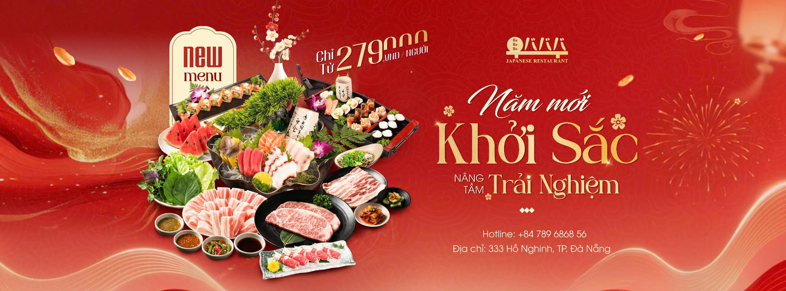 Thông báo mở cửa và ra mắt menu mới của Bababa Japanese Đà Nẵng